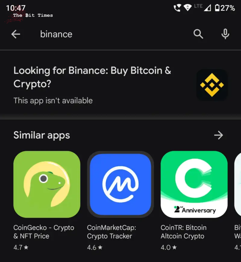 9 Crypto Apps Ban in India : Google Remove these Apps from Play Store