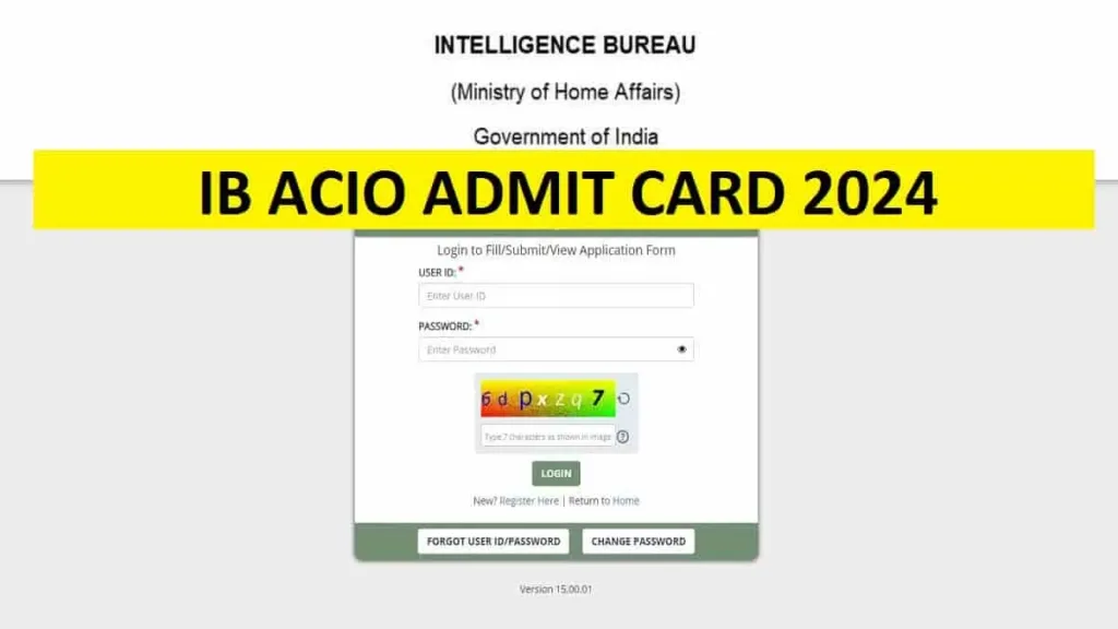 IB ACIO Admit Card 2024 Download Link